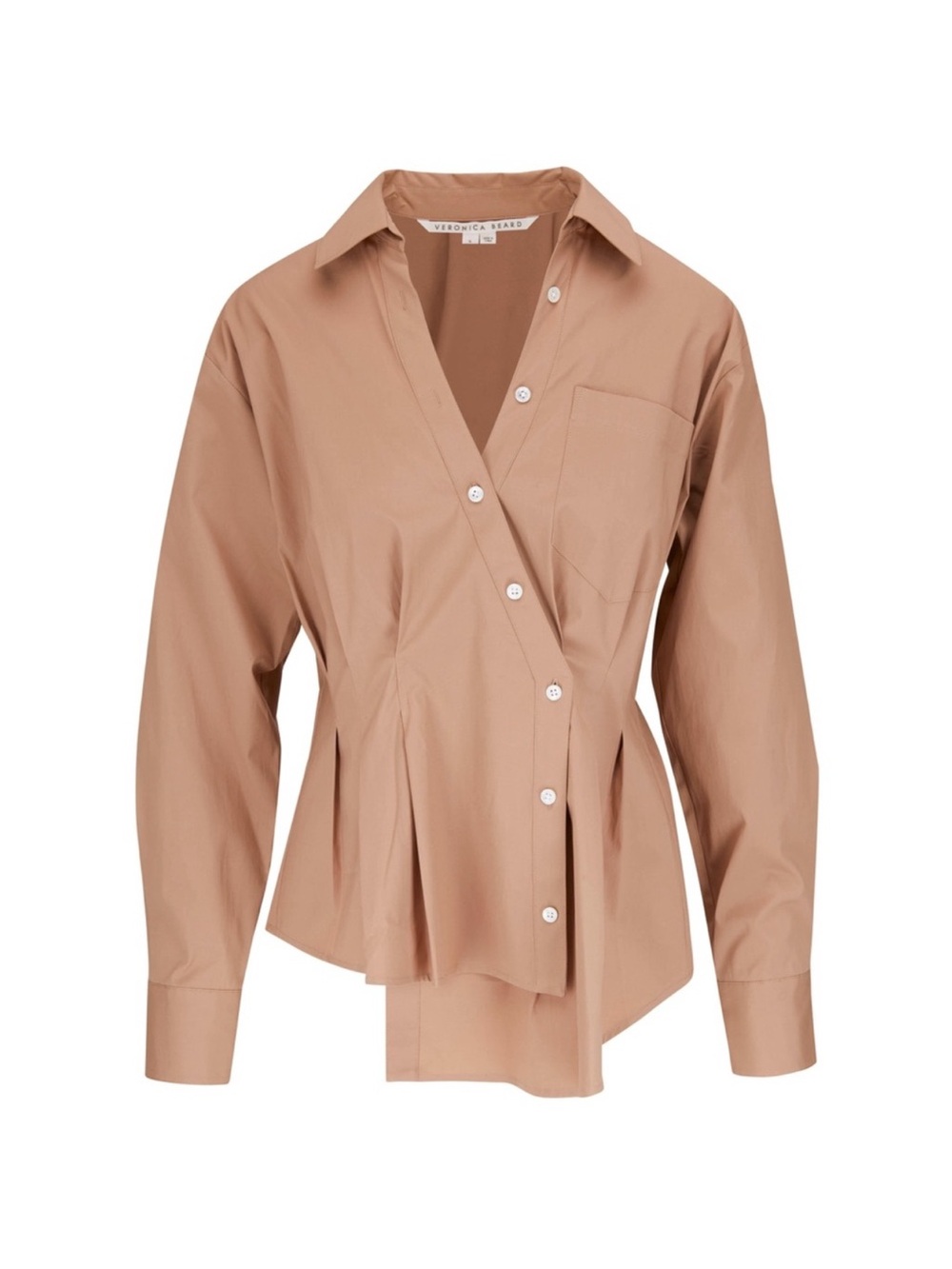 VERONICA BEARD Rosamund Deep Khaki Button Down Shirt